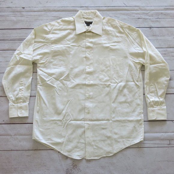 Hart Schaffner Marx 100% Cotton Button Down Long Sleeve Shirt - Size 16 - 34 - Picture 2 of 7